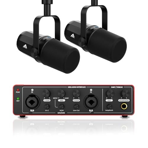 Audio Array Complete Podcast Bundle | Dual USB/XLR Dynamic Microphones with Audio Interface 24bit / 192kHz|Metal Body|Pro Streaming & Recording Kit for PC, Mac & Mobile - PB-03 - Image 1