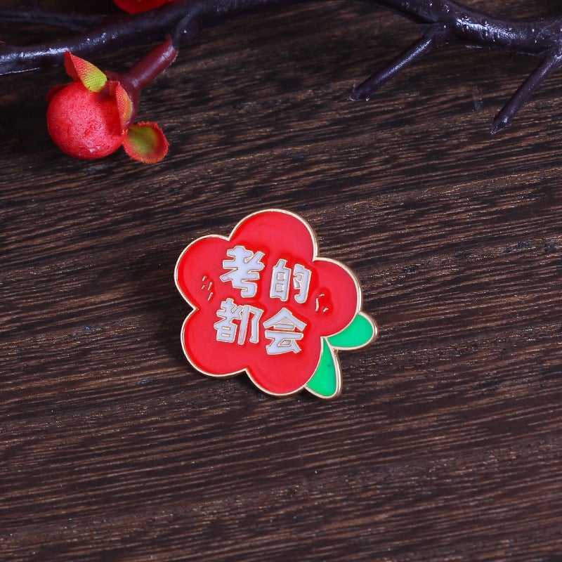 Student Sunflower Lapel Pin Inspirational Kao's will (safflower brooch) 