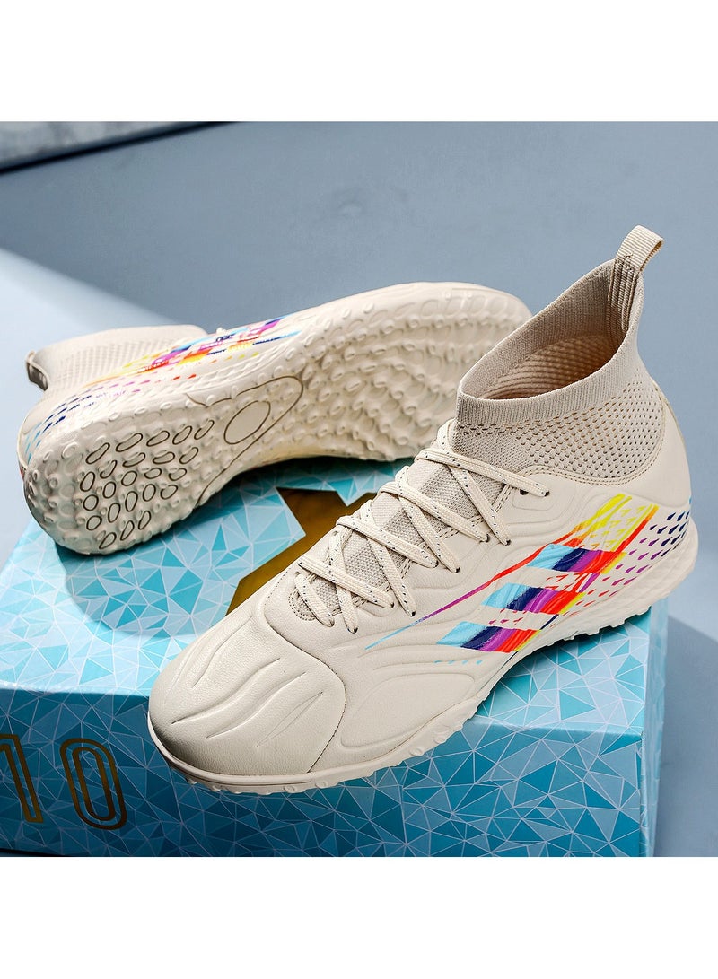 2024 New High Top Anti slip Football Shoes Outdoor Indoor Professional Youth Boys Football Shoes Unisex Football Cleats  - Image 1