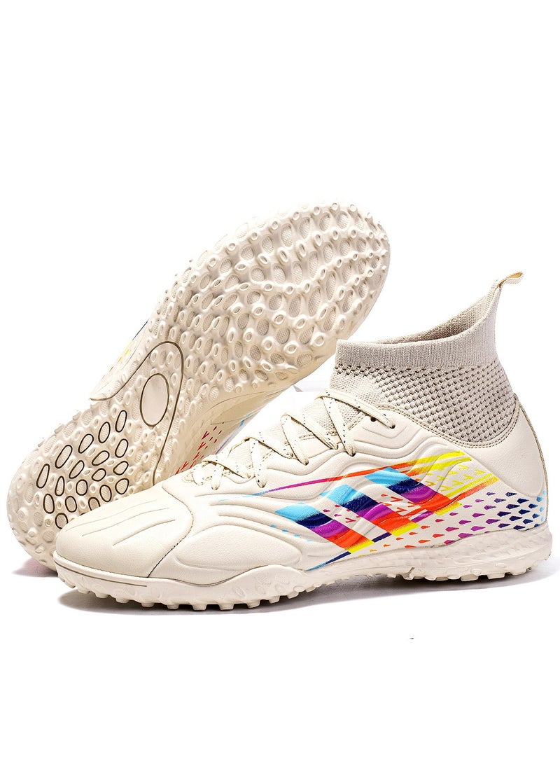 2024 New High Top Anti slip Football Shoes Outdoor Indoor Professional Youth Boys Football Shoes Unisex Football Cleats  - Image 2