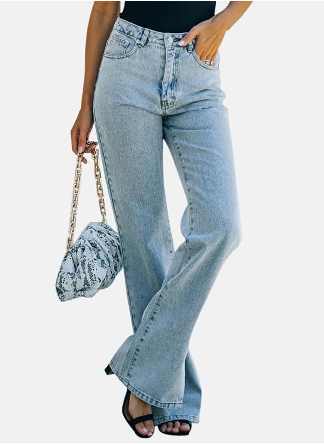 يونيكي جينز أزرق بقصة واسعة من الأسفل - Image 3