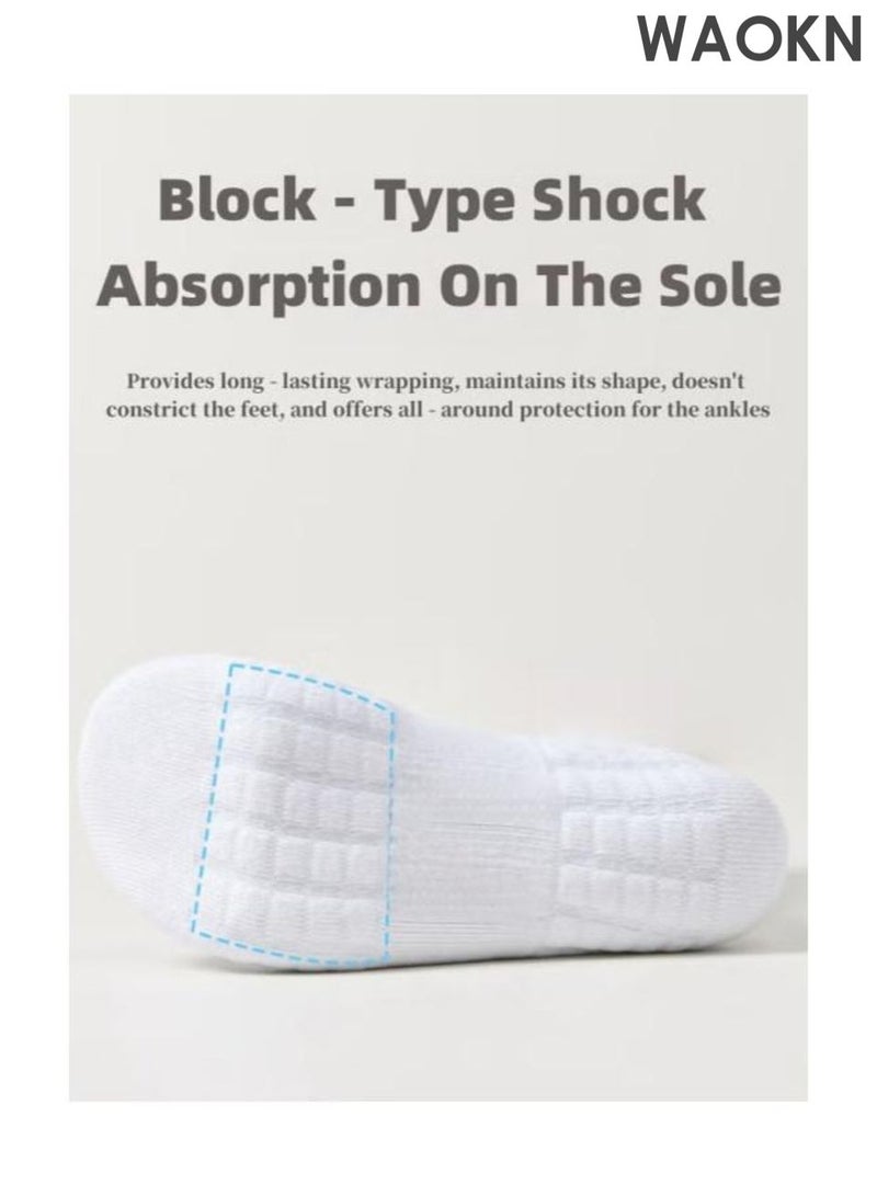 دبليو أيه أو كي أن 5 أزواج من الرجال 100٪ الجوارب الرياضية القطنية النقية ، الجوارب شبكة رقيقة ، الفم الضحلة العصرية رفع الجوارب قارب الأذن ، الجوارب الرياضية الجري ، إزالة الرطوبة ، دليل على الرائحة ، قطع منخفض ، تنفس ، مع تدليك وحيد ، شعور مريح القدم. - Image 2