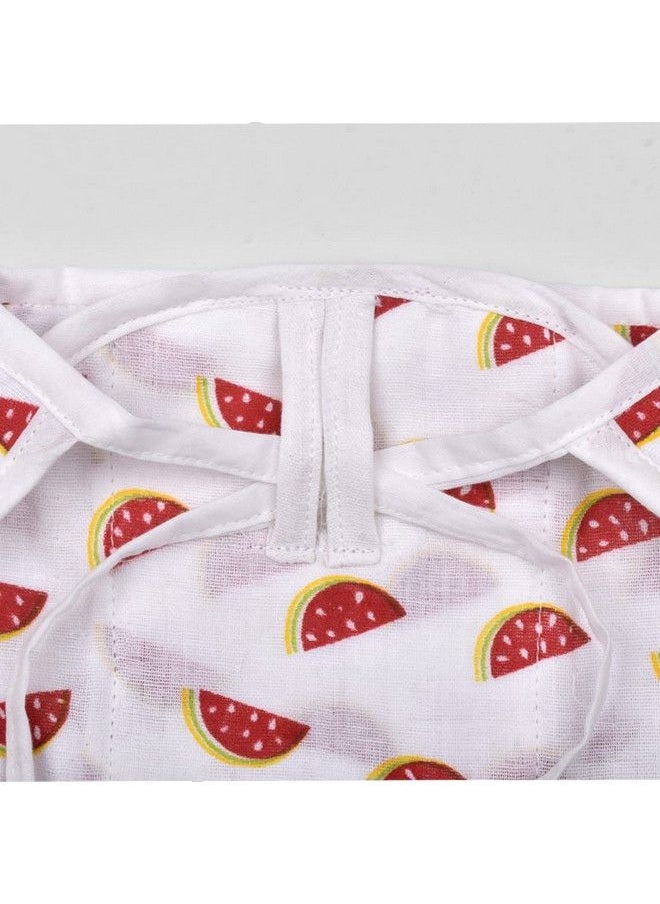 MOM'S HOME - Baby Muslin 6 Layer Nappies Combo Watermelon Icecream Bee Pack Of 3 (612 Months) - Image 1