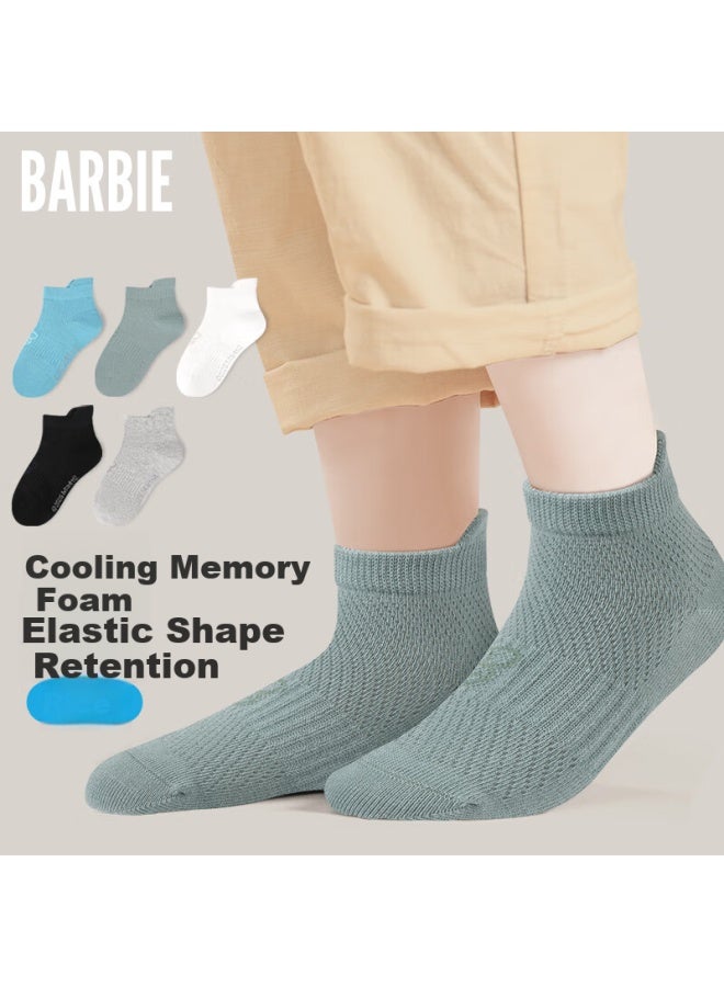 Barbie Children's Socks Spring Summer Thin Baby Socks Girls Mesh Socks Boys Boat Socks Short Socks Students Cotton Socks - Image 1
