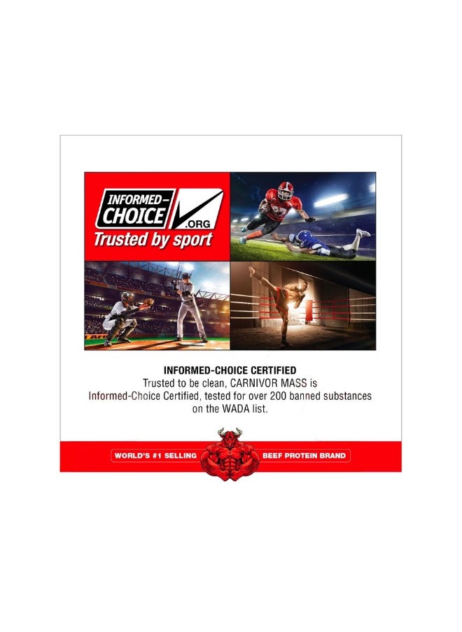 MUSCLEMEDS - Carnivor Mass Anabolic Beef Protein Gainer Strawberry Flavor 14 Servings. - Image 1