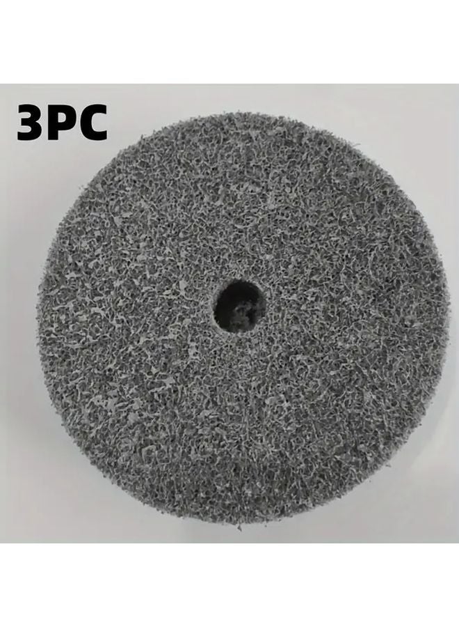 Gray 3pcs Polishing and Grinding Machine Set with Fiber Wheel and Table Polisher - Image 1