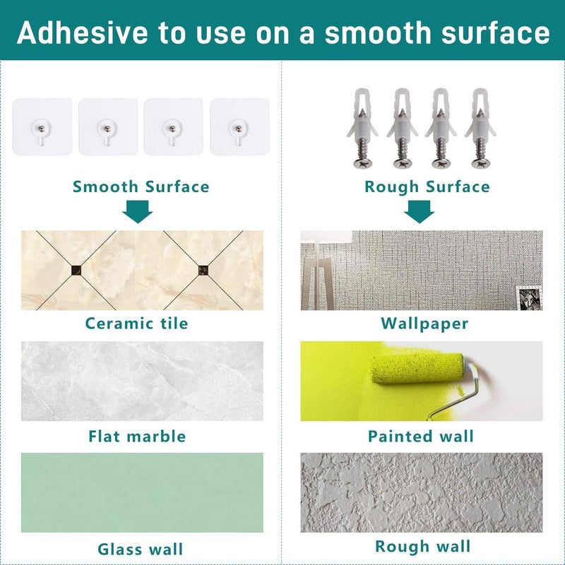 VDOMUS Acrylic Bathroom Shelves, Wall Mounted Non Drilling Thick Clear Storage & Display Shelvings, 2 Pack - Image 3