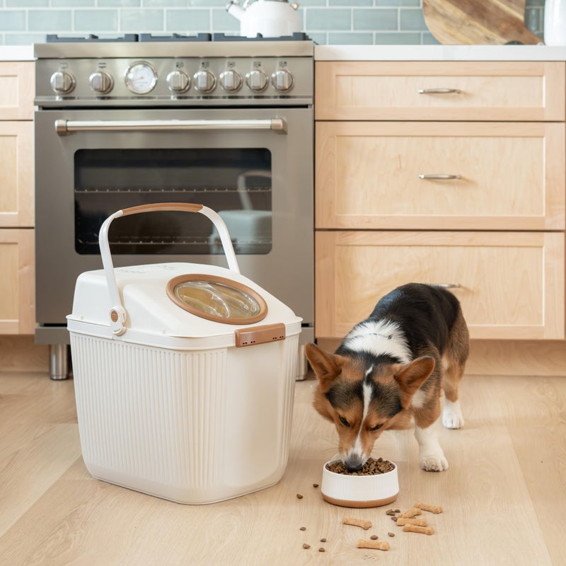 Harry Barker Small Modern Dog Bowls, 2-Pack Eco-Friendly Plastic Pet Food & Water Bowls, Non-Slip Base, Dishwasher Safe, BPA-Free, Neutral Design - Image 3