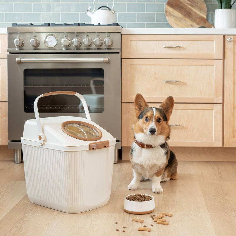 Harry Barker Small Modern Dog Bowls, 2-Pack Eco-Friendly Plastic Pet Food & Water Bowls, Non-Slip Base, Dishwasher Safe, BPA-Free, Neutral Design - Image 2