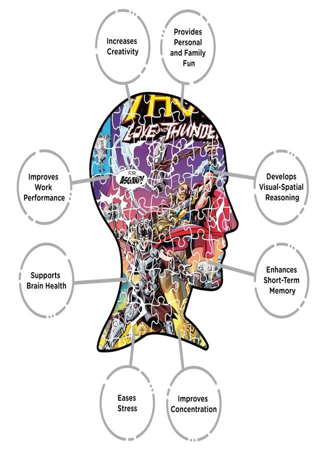 Aquarius Marvel Thor (500 Piece Jigsaw Puzzle) - Glare Free - Precision Fit - Officially Licensed Marvel Comics Merchandise & Collectibles - 14x19 Inches - Image 5