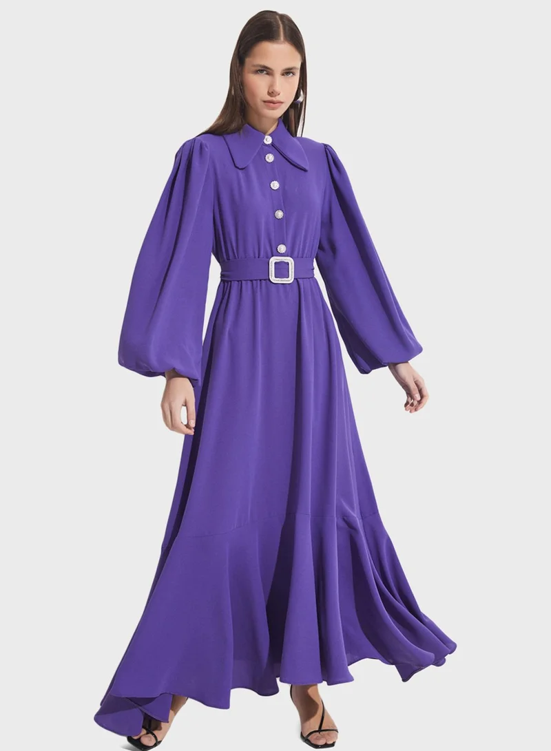 JUNE Bishop Sleeve Dress