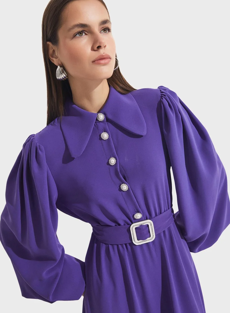 JUNE Bishop Sleeve Dress