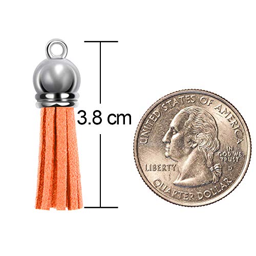 Duufin 200 Pieces Keychain Tassels Bulk Leather Tassel Colored Tassel Pendants for DIY Keychain and Craft, 40 Colors… - Image 3