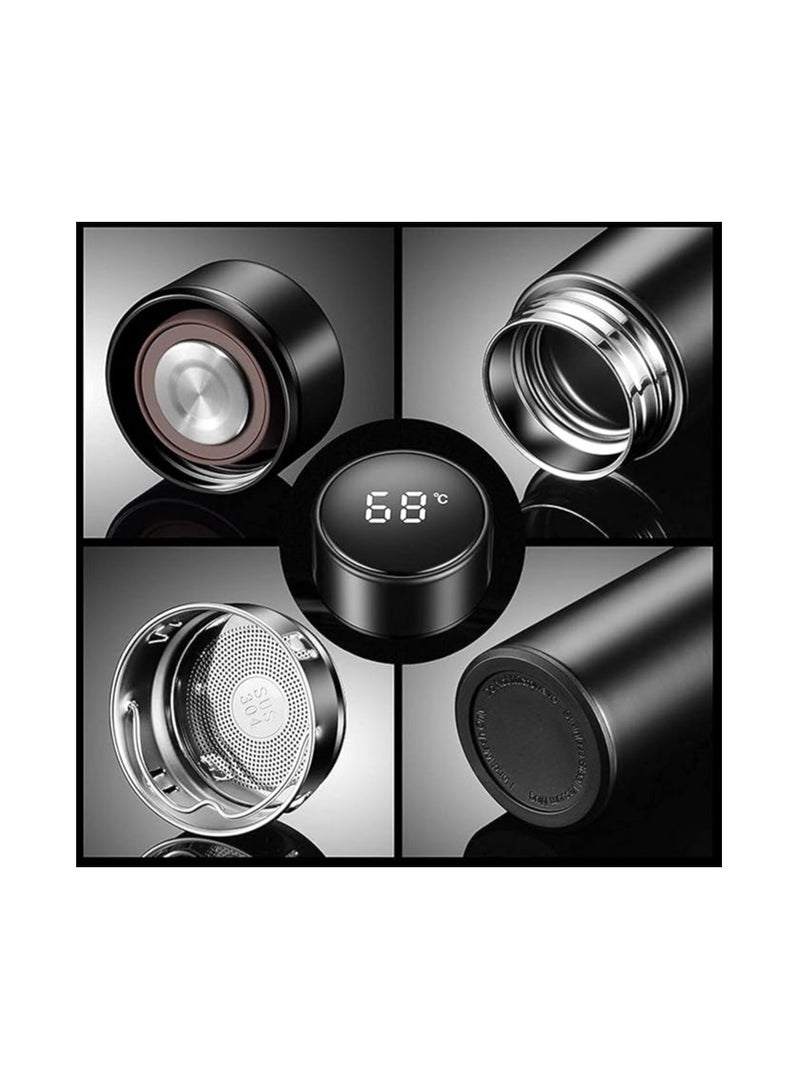 Necomi smart thermos cup, led temperature display water bottle, stainless steel vacuum travel mug for 24 hours, hot and cold tea coffee vacuum thermoses cup for school, home, office - Image 2