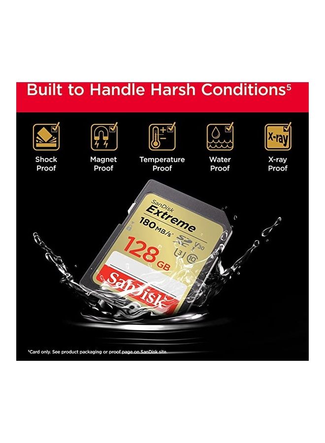 Extreme SD UHS I Card for 4K Video for DSLR and Mirrorless Cameras 180MB/s Read  90MB/s Write 128 GB SDSDXVA-128G-GNCIN - Image 3