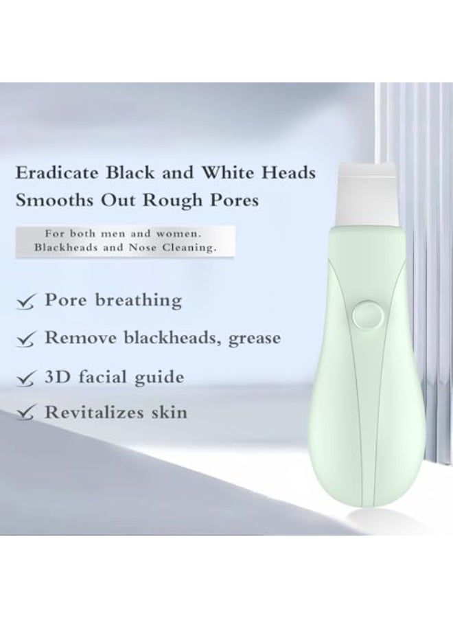 LRUFOB Skin Scrubber Face Spatula Skin Spatula Pore Cleaner Blackhead Remover Tools for Facial Deep Cleansing Skin Care Tool for Men and Women Green - Image 3
