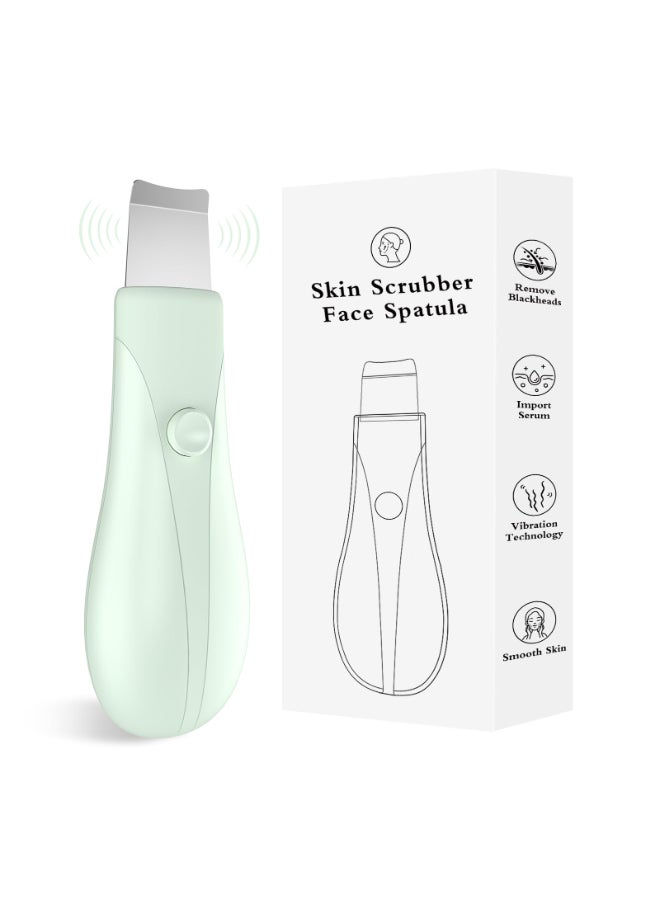 LRUFOB Skin Scrubber Face Spatula Skin Spatula Pore Cleaner Blackhead Remover Tools for Facial Deep Cleansing Skin Care Tool for Men and Women Green - Image 2