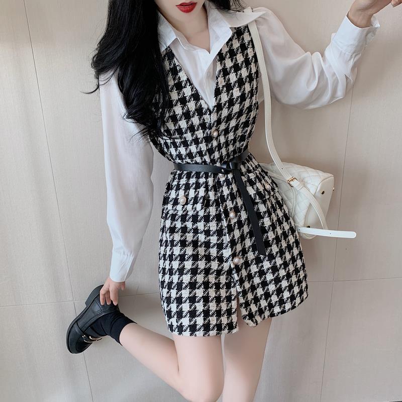 Autumn Clothing Small Fragrant Style Vest Two-Piece Set Early Autumn Women'S Clothing Royal Sister Light Mature Wind-Fried Street Suit Fashion For Small Men - Image 3