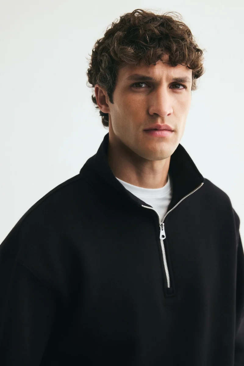 H&M  Relaxed Fit Zip-top sweatshirt for Men | Best Price UAE