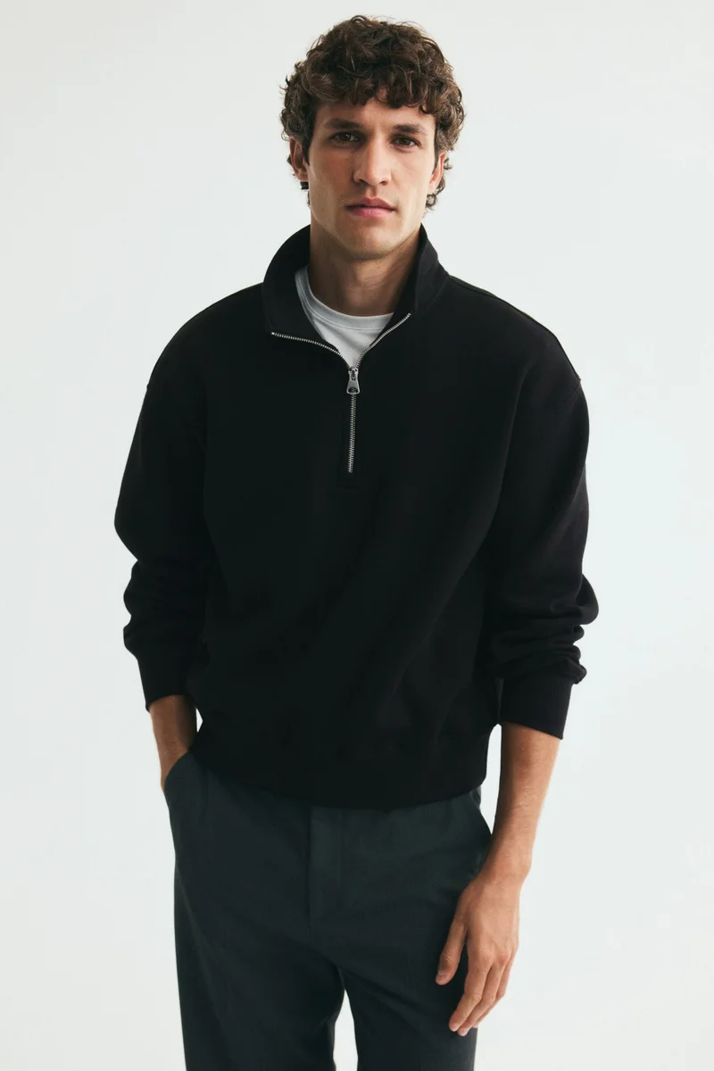 Relaxed Fit Zip-top sweatshirt