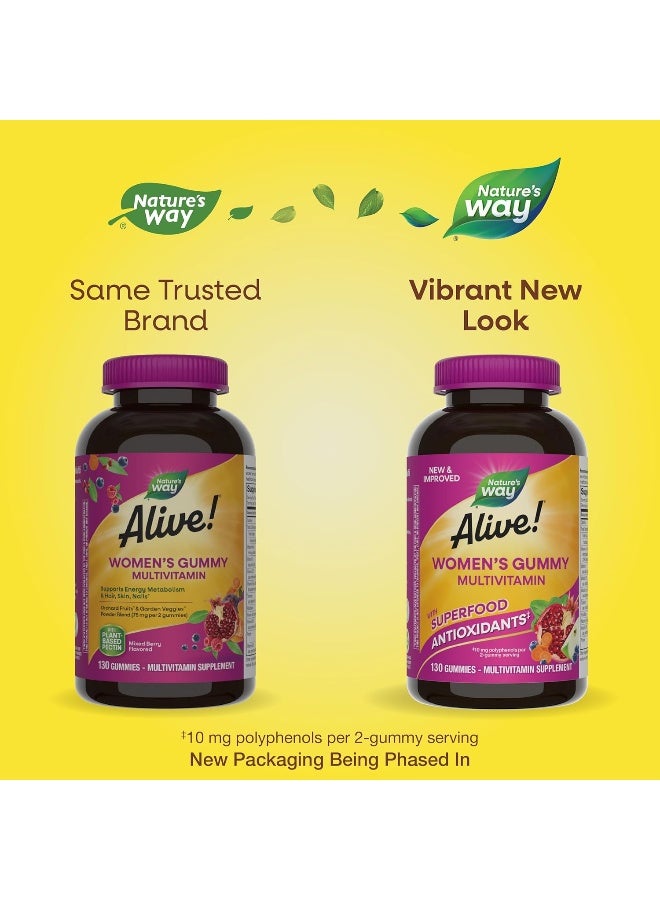 Nature's Way Women's Multivitamin, Mixed Berry Flavored 130 Gummies Packaging May Vary - Image 3
