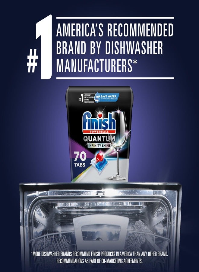 Finish Quantum Infinity Shine - 70 Count - Dishwasher Detergent - Powerball - Our Best Ever Clean and Shine - Dishwashing Tablets - Dish Tabs (Pack of 3) - Image 5