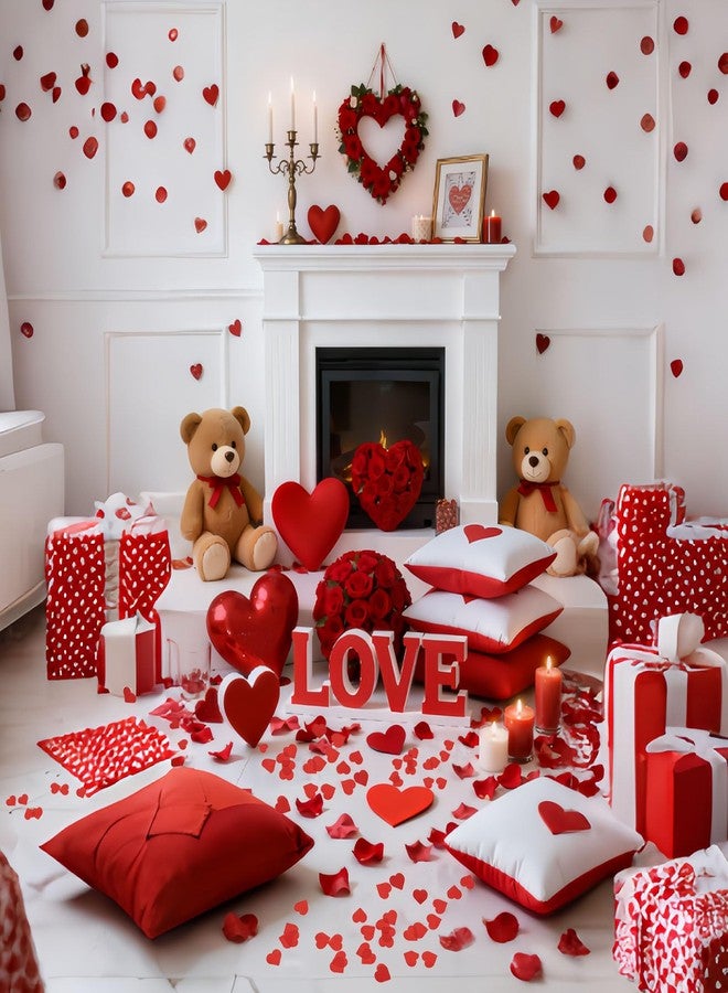 Comemela Paper Heart Confetti, 8000Pcs Tissue Paper Hearts Shape Confetti for Valentines Day Table Decorations Wedding Birthday Party Supplies - Image 3
