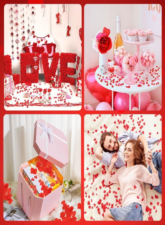 Comemela Paper Heart Confetti, 8000Pcs Tissue Paper Hearts Shape Confetti for Valentines Day Table Decorations Wedding Birthday Party Supplies - Image 5
