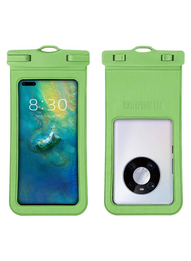 Generic Waterproof Phone Pouch, 1 Pack, Touch Unlock, Rainproof & Waterproof case for Apple iPhone,Samsung,Motorola,OnePlus, up to 7.2 Inches （Green）  - Image 4