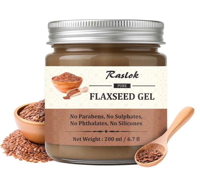 Raslok Pure Flaxseed Gel| Hydrates & Nourishes Hair | Lightweight & Gentle Formula | Supports Healthy-Looking Hair | Safe for All Hair Types | Hair Curling Gel 6.7 fl oz - 200ml - Image 1