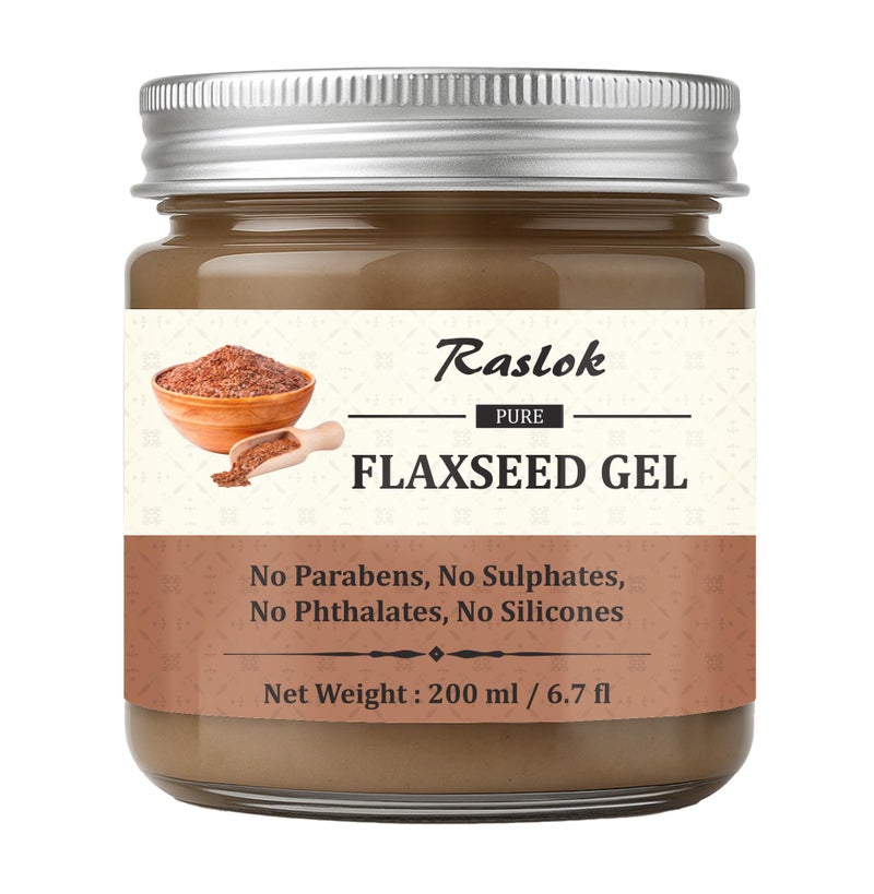 Raslok Pure Flaxseed Gel| Hydrates & Nourishes Hair | Lightweight & Gentle Formula | Supports Healthy-Looking Hair | Safe for All Hair Types | Hair Curling Gel 6.7 fl oz - 200ml - Image 2
