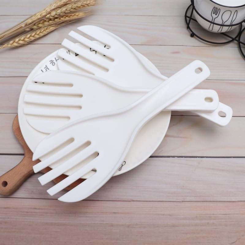 Txuolin White Jumbo Large Rice Paddle Spatula Scoop Fork-Like, Plastic Serving Spoons, Rice and Potato Servers Serving Spoons (10.63",27 cm) - Image 4