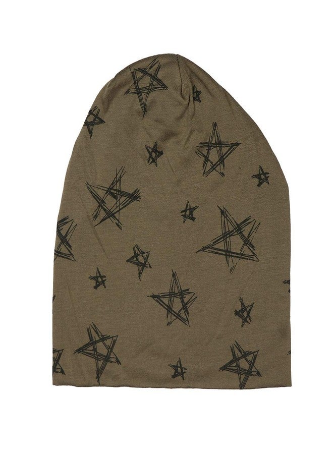 iSWEVEN Men's Beanie Cap, Cotton Slouchy Beanie and Skull Cap for Summer, Winter, Autumn & Spring Season, Can be Used as a Helmet Cap Too - Free Size (7025B, Brown) - Image 4