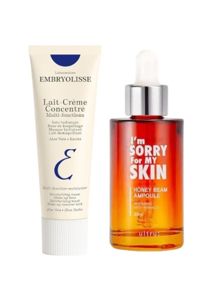 Embryolisse Multi-Function Concentrated Nourishing Moisturizer 30ml & Honey Nourishing and Radiant Serum - 30ml Bundle - Image 1