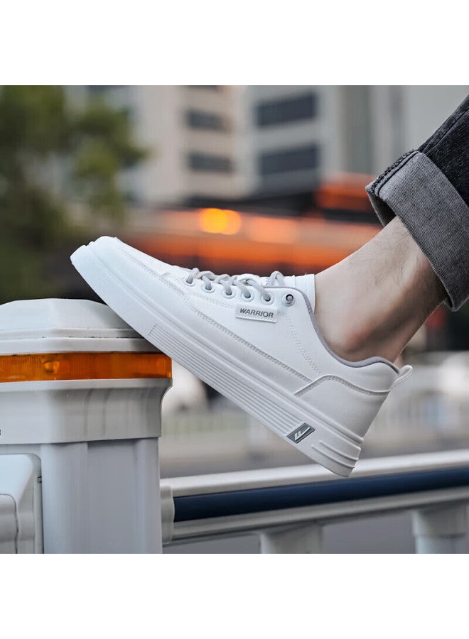 Warrior أحذية رياضية بيضاء للرجال منخفضة القمة تنفسية خارجية 901730 أبيض رمادي مقاس 39 - Image 5