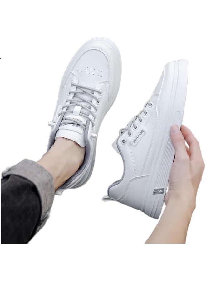 Warrior أحذية رياضية بيضاء للرجال منخفضة القمة تنفسية خارجية 901730 أبيض رمادي مقاس 39 - Image 3