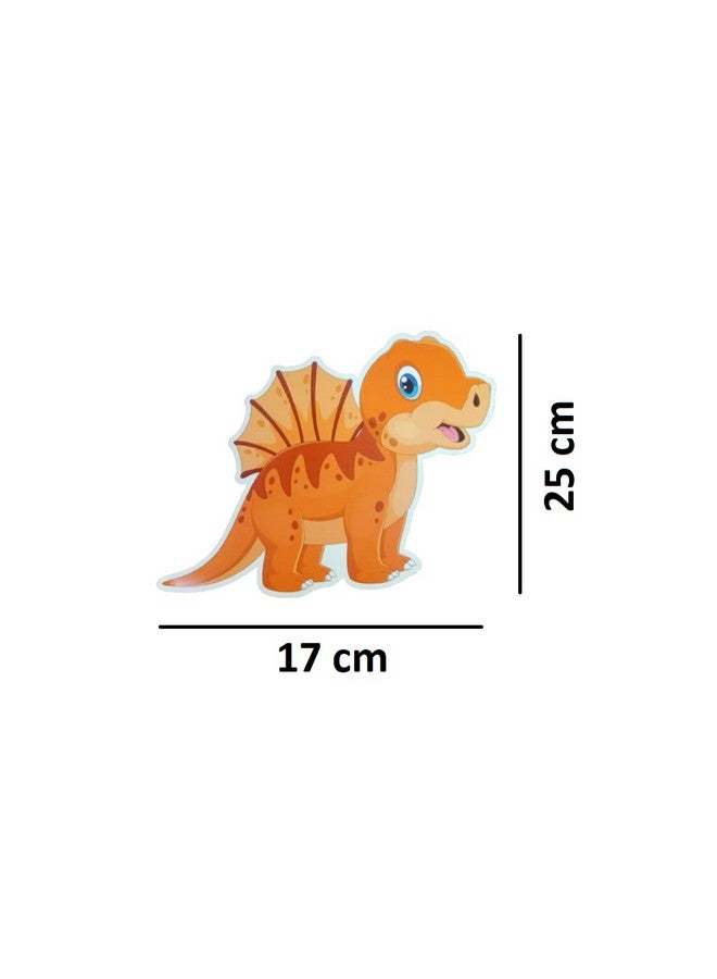 FI - FLICK IN 17 pcs Happy Birthday Dinosaur Theme Decoration Set Dino Figure Cutouts Props Cake Topper Dinosaur Theme Birthday Decorations Kit Jungle Safari Decor (Pack of 17, Multicolor) - Image 3