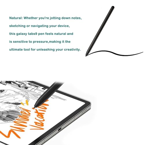 CaoXiong Tab S9 Stylus Pen with Bluetooth for Samsung Galaxy Tab S9 Relacement Pen for Samsung,TabS9 Plus,Tab S9 Ultra S Pen,Tab S9+,Tab S9 Ultra,Tab S9 S Pen(Black) - Image 5