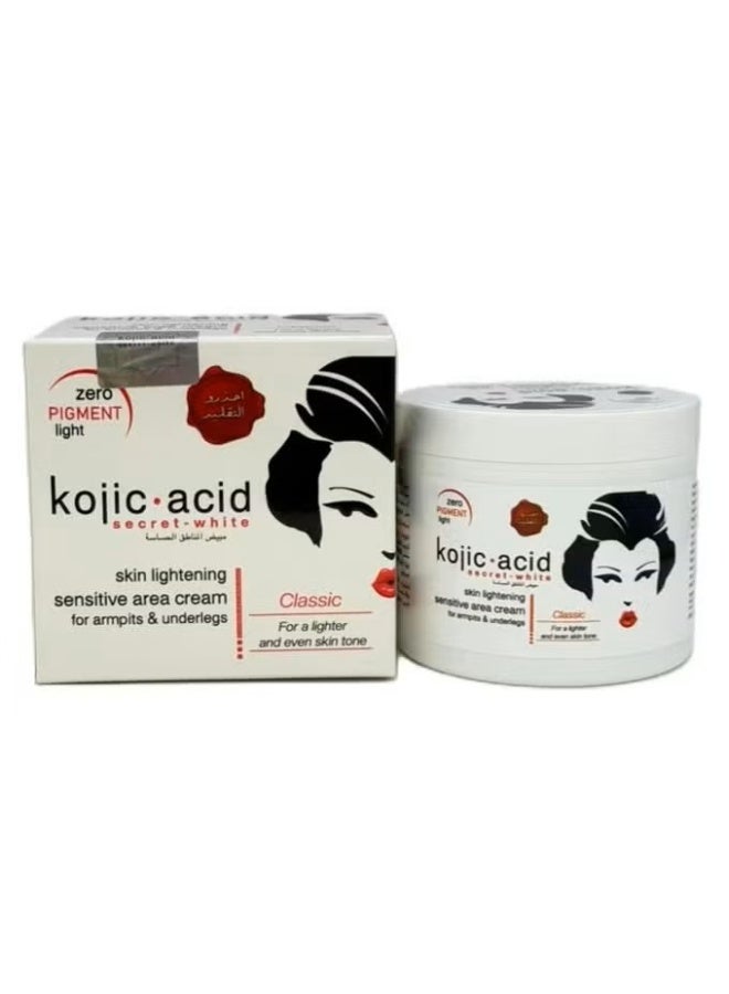 KOJIC ACID Secret White Skin Lightening Cream for Sensitive Areas – Classic Formula – 113ml - Image 1