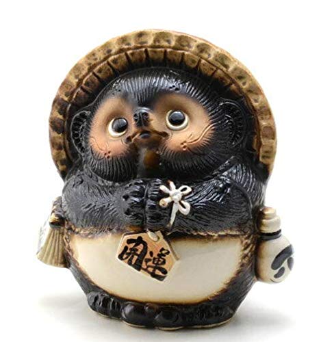 Shigaraki Pottery 866 Inches in Height Raccoon Dog Onegai Tanuki Male 901304 Made in Japan