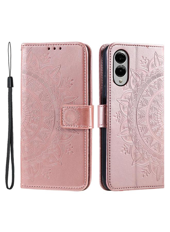 اس-توب جراب لهاتف Samsung Galaxy S25 Edge 5G جراب هاتف جلدي منقوش بزهرة الطوطم - Image 1