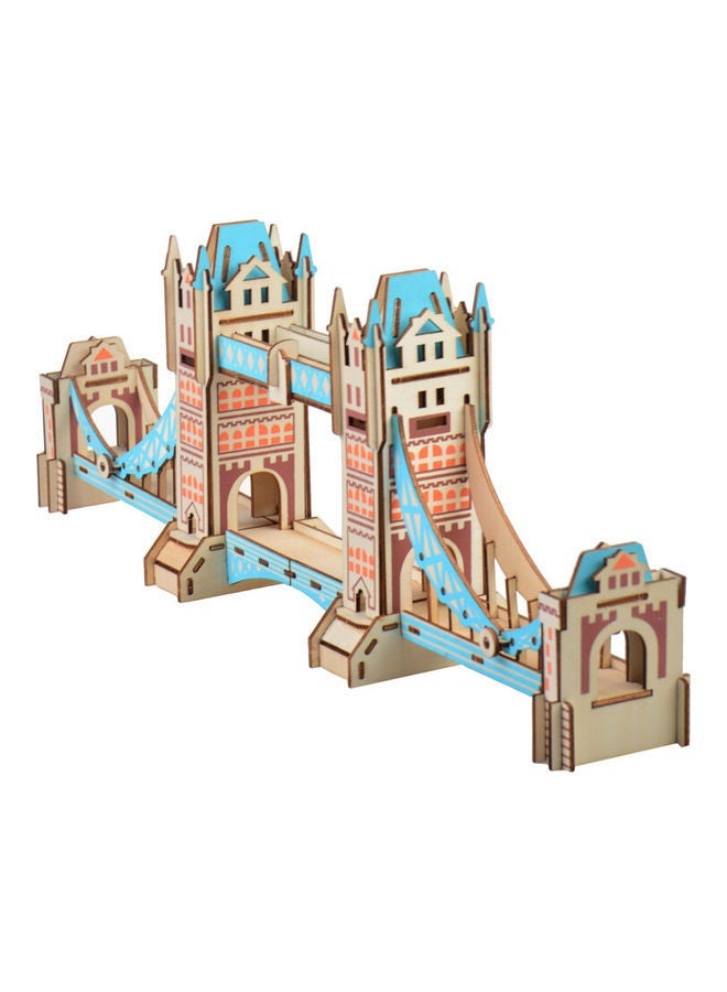 NIBEMINENT DIY 3D Wooden Tower Bridge Puzzle 8.4x56.4x21.4cm - Image 1