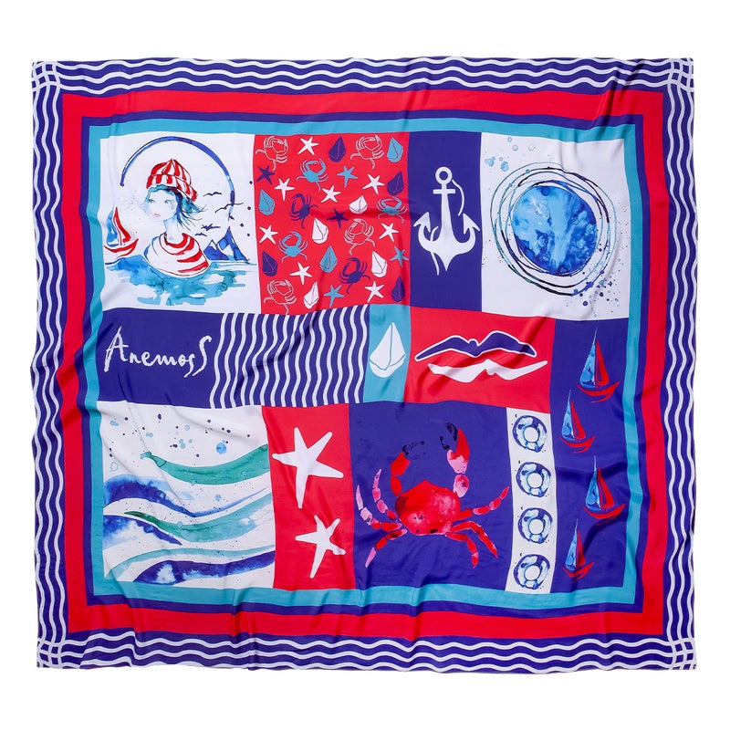 Anemoss Women’s Beachwear Pareo, 120x140cm, Swimwear Cover Up, Sarong Wrap for Women, Bathing Suit Skirt, Long Size Beach Scarf, Colorful Print - Image 4