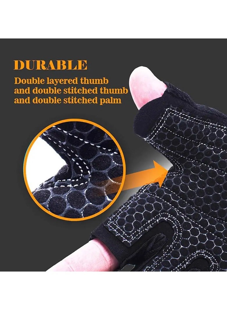 Goolsky Stay Protected & Comfortable: Half-Finger Fitness Gloves for Men & Women - Breathable Sunshade Sports Gloves for Outdoor Activities!   (L） - Image 5