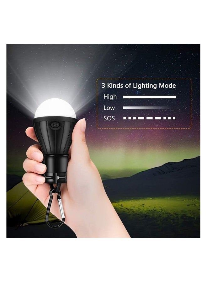 فوانيس LED مقاومة للماء محمولة 3 قطع للتخييم والمشي وصيد السمك والطوارئ أضواء ساطعة لمغامرات في الهواء الطلق - Image 4