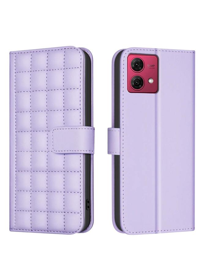 S-TOP Case For Motorola Moto G84 5G Square Texture Leather Phone Case - Image 1