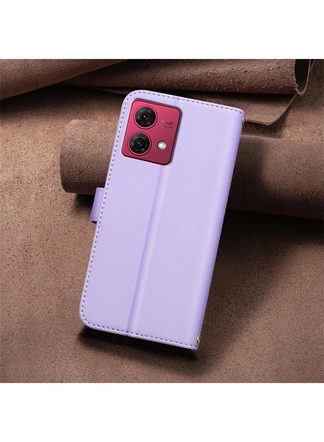 S-TOP Case For Motorola Moto G84 5G Square Texture Leather Phone Case - Image 3