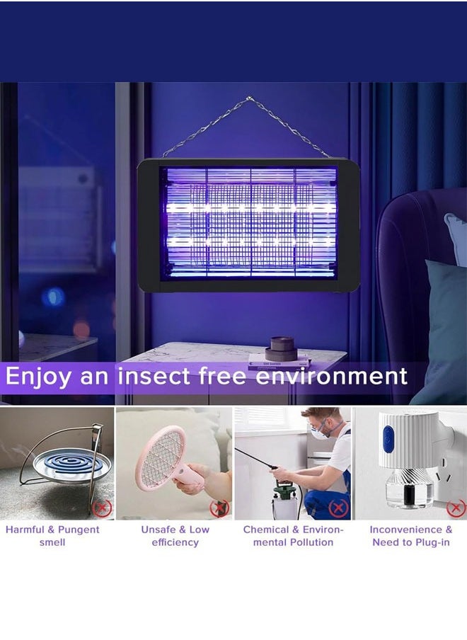 WEMART - Mosquito Killer, Electric Fly Swatter, Waterproof Fly Zapper Bug Zapper, Mosquito Zapper Standing or Hanging Outdoor/Indoor, Mosquito Killer for Home, Patio, Backyard, Insect Fly Zapper - Image 1