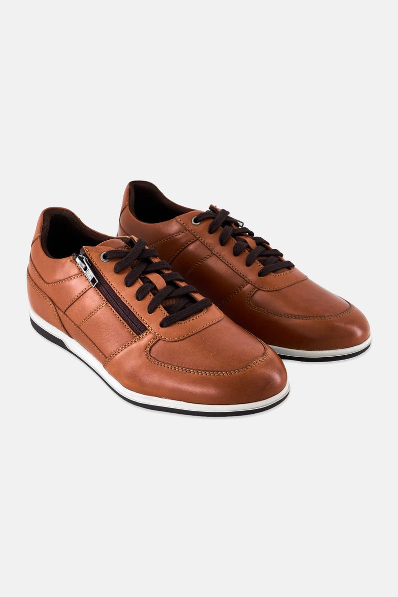 GEOX Men U Renan Lace Up Casual Shoes, Brown  - Image 1