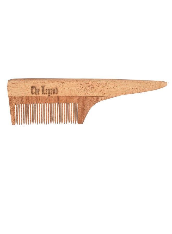 The Legend Neem Wooden Hair Comb for Women & Men | Hair Growth | Dandruff Remover | Curly Hair Neem Wood Wide Tooth for Detangler with Long Handle (Wideteeth,Long Handle and Normal, Pack of 3) - Image 4